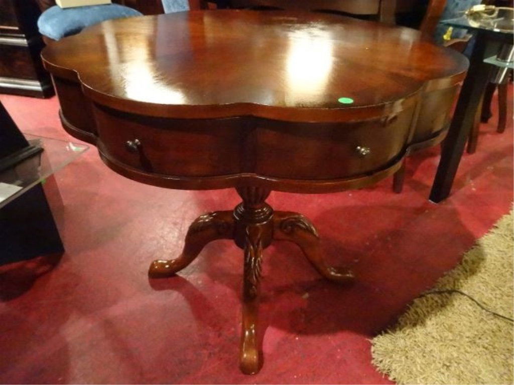CHATHAM CLOVER LEAF PEDESTAL TABLE BY BUTLER, (1 of 6)