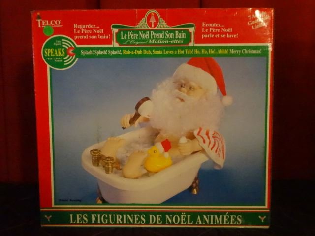 LARGE TALKING CHRISTMAS SANTA FIGURE IN BATHTUB, IN (1 of 8)