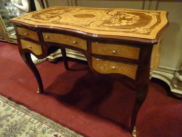 DUTCH MARQUETRY WRITING DESK, GILT METAL MOUNTS AND (1 of 10)