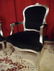 PAIR LOUIS XV STYLE FAUTEUIL ARM CHAIRS, SILVER GILT - 3
