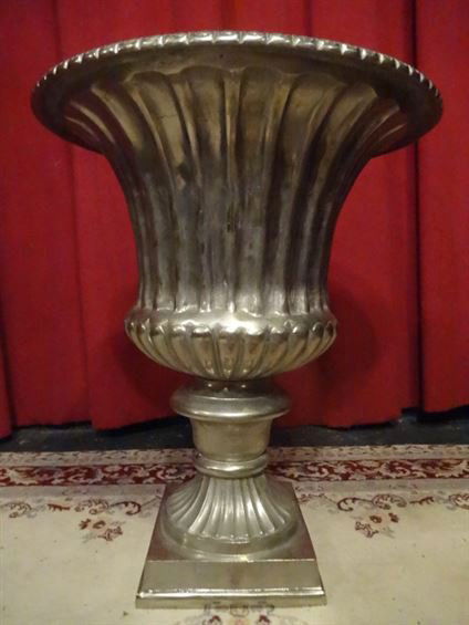 LARGE NEOCLASSICAL STYLE ALUMINUM URN OR JARDINERE, (1 of 4)