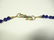 TURQUOISE & LAPIS BEAD NECKLACE, CORAL ACCENT ON CLASP, - 5