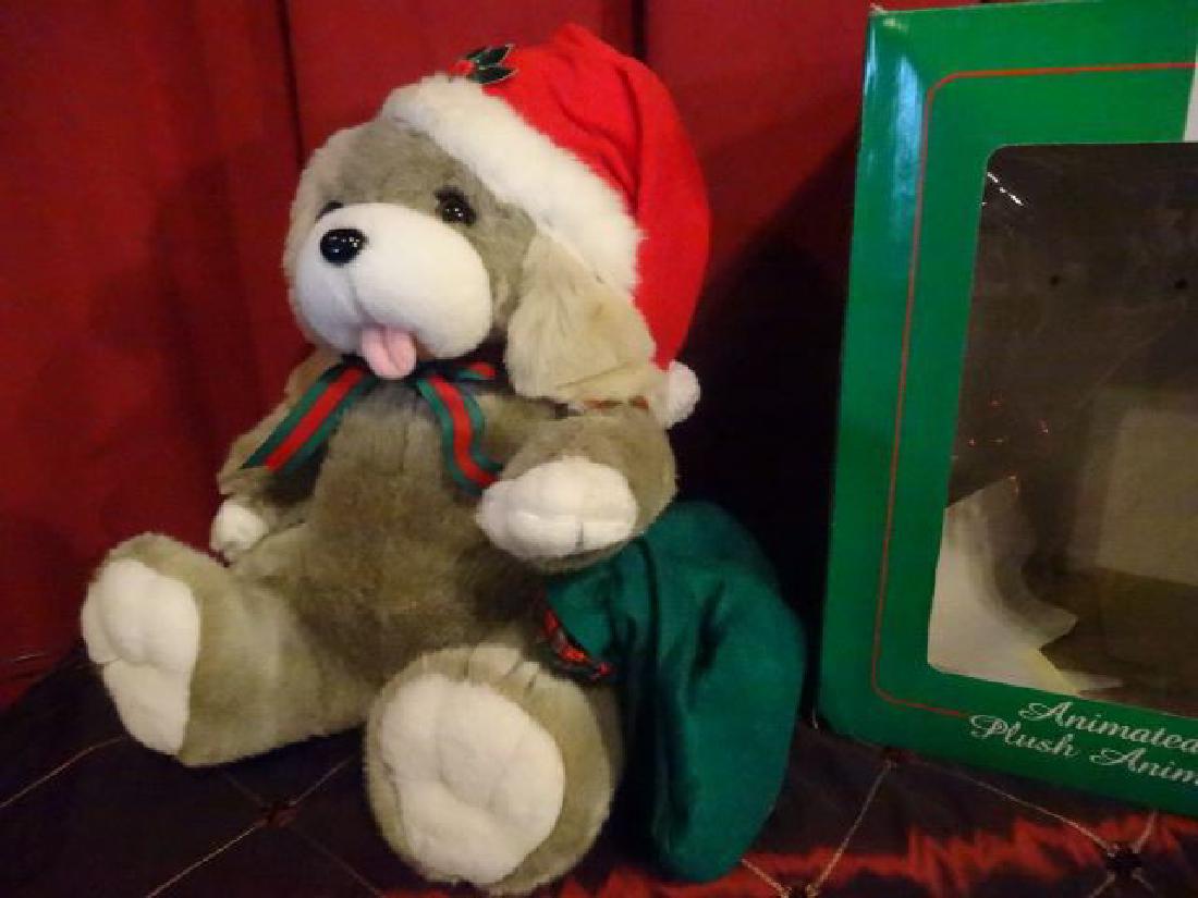 ANIMATED CHRISTMAS BEAR FIGURE, IN SANTA HAT, IN (1 of 7)