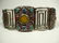 TURQUOISE, LAPIS & CORAL BRACELET, APPROX 7"L - 3