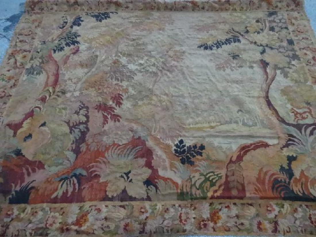 HUGE ANTIQUE HAND KNOTTED TAPESTRY, FOREST LANDSCAPE, (1 of 8)