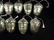 11 PC SILVERED MERCURY GLASS ACORN ORNAMENTS, APPROX 6" - 3