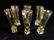 6 NASON MORETTI MURANO GLASS TUMBLERS, AMBER AND CLEAR, - 2