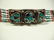TURQUOISE, LAPIS & CORAL BRACELET, APPROX 7.25"L - 2
