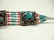 TURQUOISE, LAPIS & CORAL BRACELET, APPROX 7.25"L - 4