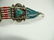 TURQUOISE & CORAL BRACELET, APPROX 7"L - 4