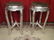 PAIR LOUIS XV STYLE PEDESTALS, SILVER GILT WOOD WITH