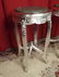PAIR LOUIS XV STYLE PEDESTALS, SILVER GILT WOOD WITH - 2