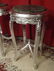 PAIR LOUIS XV STYLE PEDESTALS, SILVER GILT WOOD WITH - 3