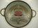 BRASS TRAY WITH ENAMEL DRAGONFLY & WATER LILY DESIGN,