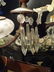 VINTAGE METAL AND GLASS LAMP, OCTAGONAL SHADE, CRYSTAL - 5