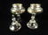 PAIR SILVERED MERCURY GLASS URNS WITH LIDS, APPROX - 5