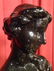 LARGE BLACK CERAMIC FEMALE BUST, EXCELLENT CONDITION, - 4