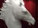 LARGE WHITE HORSE HEAD LAMP, CAST COMPOSITE, EXCELLENT - 4