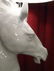 LARGE WHITE HORSE HEAD LAMP, CAST COMPOSITE, EXCELLENT - 6