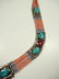 NECKLACE WITH TURQUOISE & CORAL, APPROX 17L", SKU155 NK - 4
