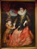 OIL ON BOARD PAINTING, NOBLEWOMAN & CHILD, AFTER RUBENS - 2