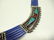 TURQUOISE, LAPIS & CORAL NECKLACE, CHOKER STYLE - 3