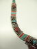 TURQUOISE & LAPIS NECKLACE, CHOKER STYLE - 3