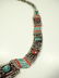 TURQUOISE & LAPIS NECKLACE, CHOKER STYLE - 4