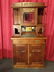 ART NOUVEAU STYLE HUTCH, UPPER CABINET AND SHELVES