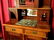 ART NOUVEAU STYLE HUTCH, UPPER CABINET AND SHELVES - 4