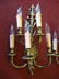 PAIR BRASS 5 LIGHT WALL SCONCES, VERY GOOD CONDITION, - 2