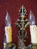 PAIR BRASS 5 LIGHT WALL SCONCES, VERY GOOD CONDITION, - 5