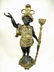PAIR GILT BRONZE BLACKAMOOR / NUBIAN SCULPTURES / - 12