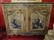 2 PC PAINTED CONSOLE CABINET AND MIRROR, ANTIQUED - 2
