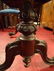 ANTIQUE MARBLE TOP TABLE, CARVED WOOD BASE, PAW FEET, - 3