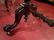 ANTIQUE MARBLE TOP TABLE, CARVED WOOD BASE, PAW FEET, - 4