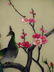 LARGE CHINESE EMBROIDERY ON SILK, SCENE WITH PEACOCKS - 5