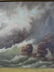 SEASCAPE PAINTING ON BOARD, UNSIGNED, FRAMED SIZE 19.5" - 4
