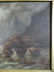 SEASCAPE PAINTING ON BOARD, UNSIGNED, FRAMED SIZE 19.5" - 5