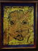 ALEXANDER GORE OIL ON PAPER PAINTING, ABSTRACT YELLOW