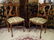 PAIR ORNATE WOOD CHAIRS, CARVED FEMALE BUSTS ON SEAT - 8