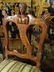 PAIR ORNATE WOOD CHAIRS, CARVED FEMALE BUSTS ON SEAT - 9