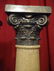 PAIR CERAMIC IONIC COLUMN PEDESTALS, GRAY/SILVER - 2