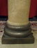 PAIR CERAMIC IONIC COLUMN PEDESTALS, GRAY/SILVER - 3