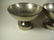 PAIR CAST METAL PEDESTAL BOWLS, ALUMINUM FINISH, APPROX - 2