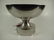 CAST METAL PEDESTAL BOWL, ALUMINUM FINISH, APPROX 7.5"