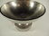 CAST METAL PEDESTAL BOWL, ALUMINUM FINISH, APPROX 7.5" - 2