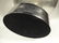 CAST METAL PEDESTAL BOWL, ALUMINUM FINISH, APPROX 7.5" - 7