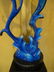 LARGE PATINATED BRONZE DOLPHIN SCULPTURE, 2 LEAPING - 4