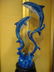 LARGE PATINATED BRONZE DOLPHIN SCULPTURE, 2 LEAPING - 8